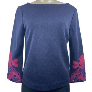 Tory Burch Women’s Navy Blue 3/4 Slv Blouse Shirt Sz S - NWT